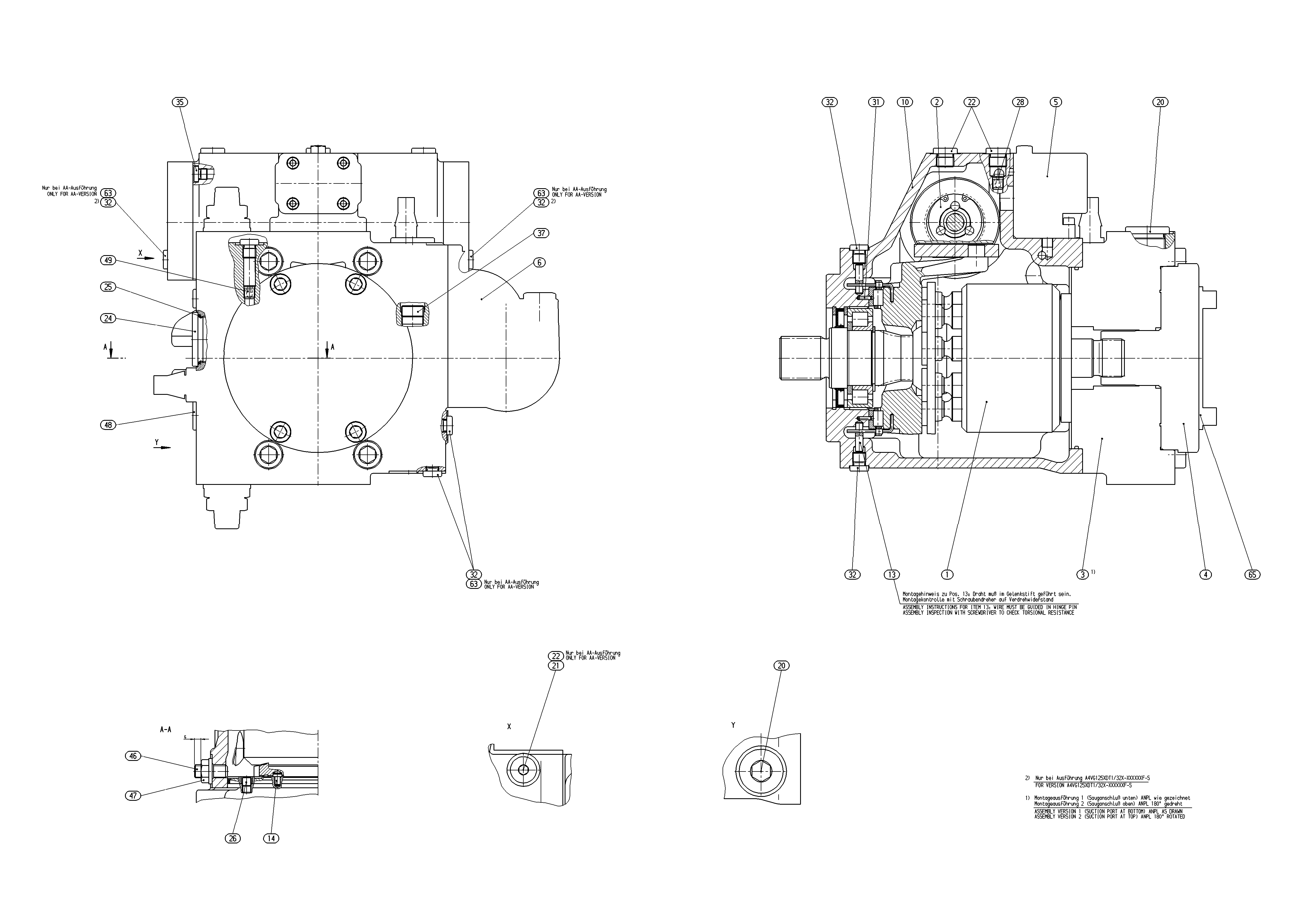 A4VG125EP1DT1/32L-NZF02F021F-S — Drawing