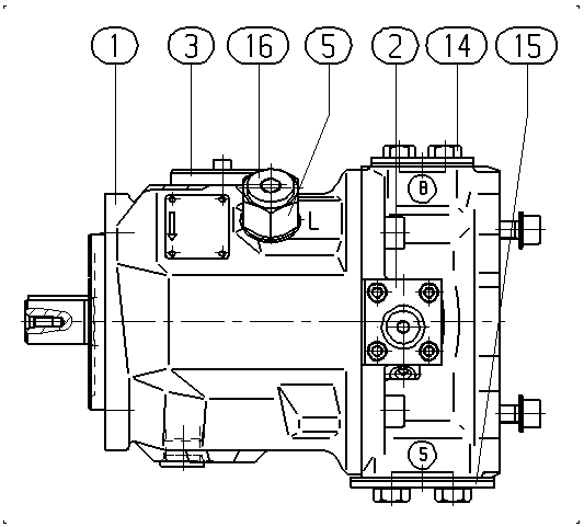 A AA10VSO 45 DFEH/31R-PKC12K52 — Drawing