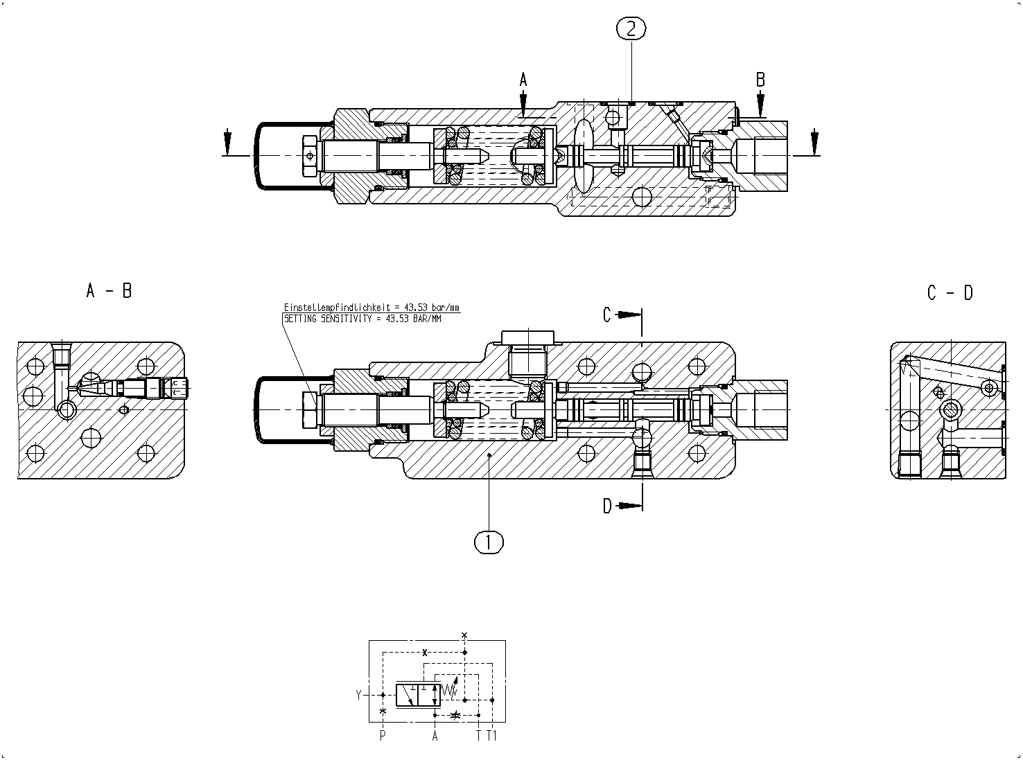 STEUERV. A4VS HDD/Y /10+20 P DRUCKABBAU — Drawing