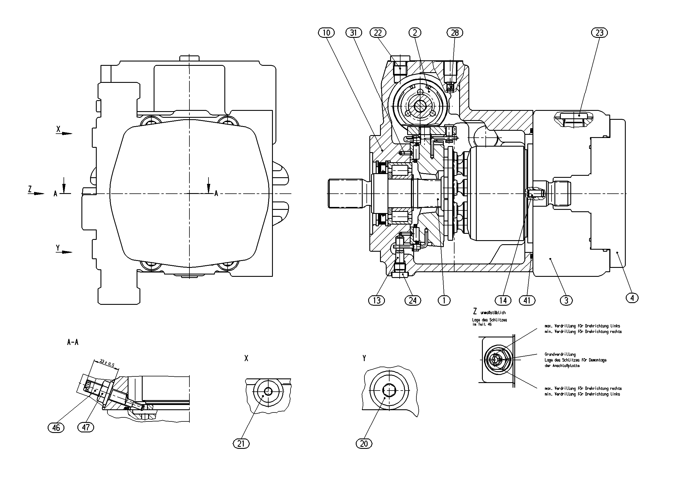 A10VG28DGM1/10R-NSC10F045S-S — Drawing