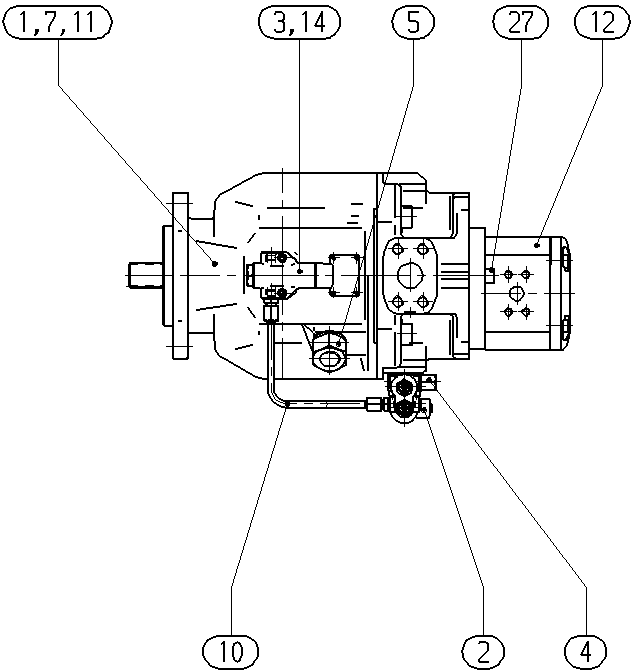 AXIAL-PISTON PUMP — Drawing