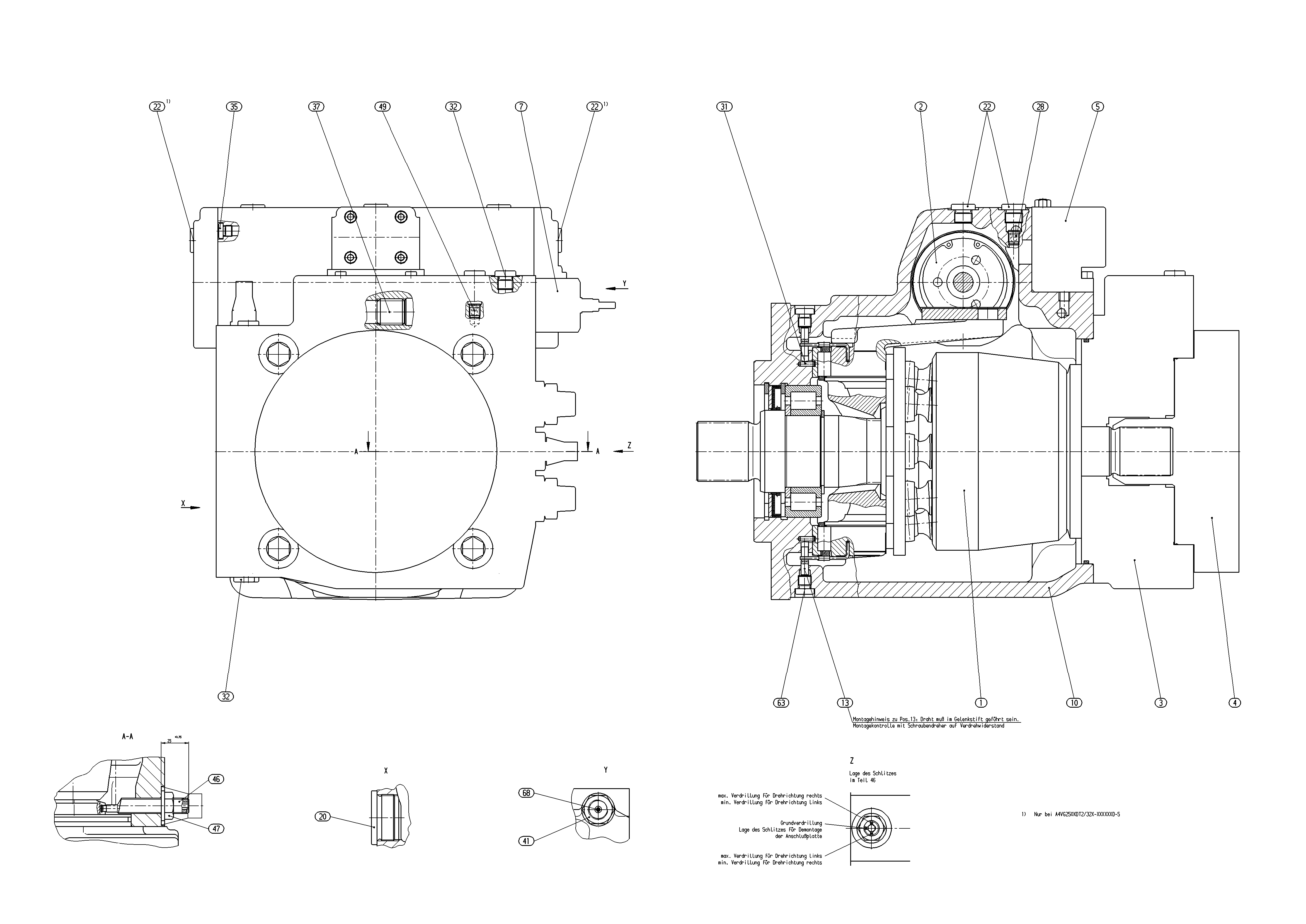 AXIAL-PISTON PUMP — Drawing
