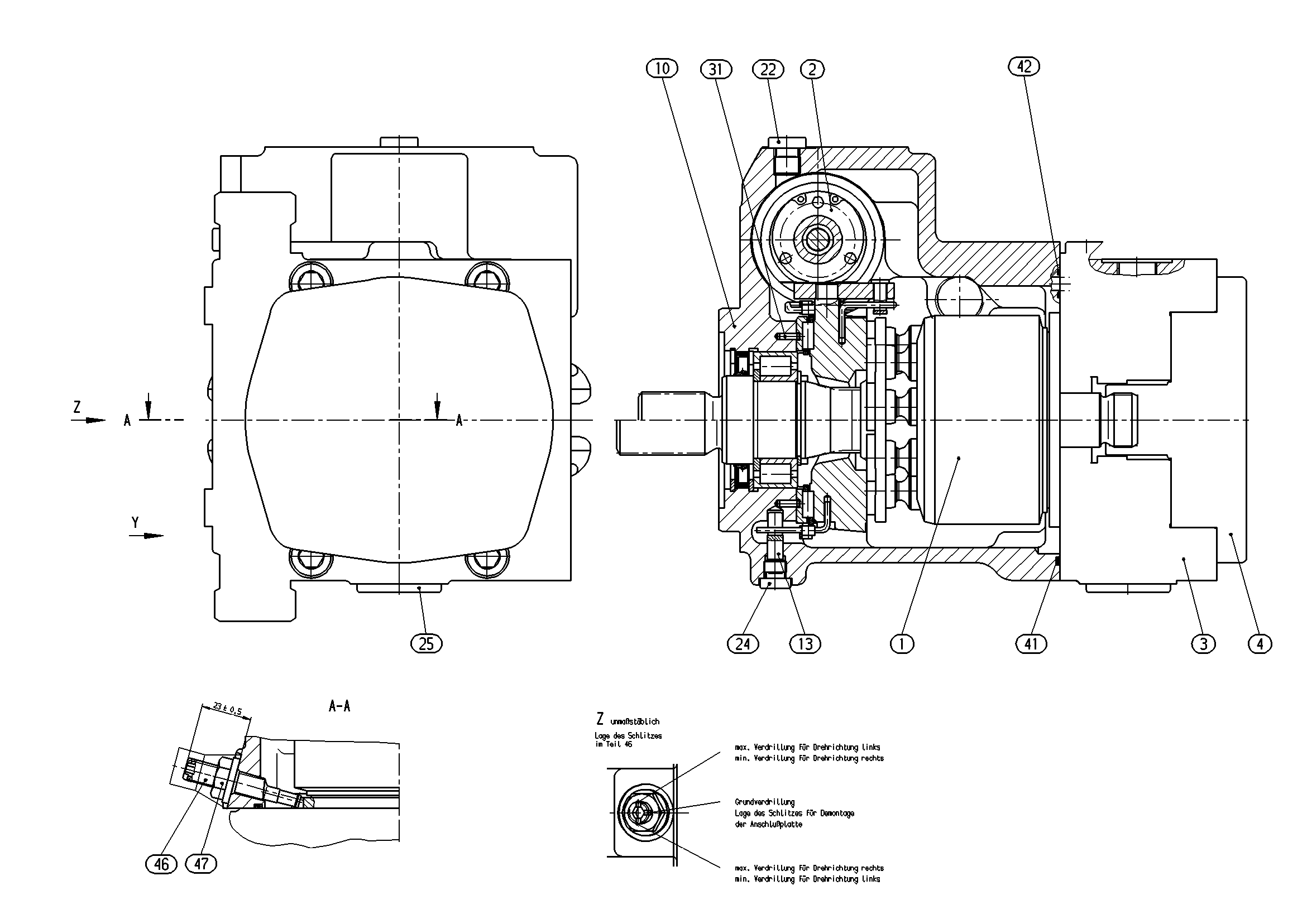 AA10VG45DGM1/10R-NTCXXK045E-S — Drawing