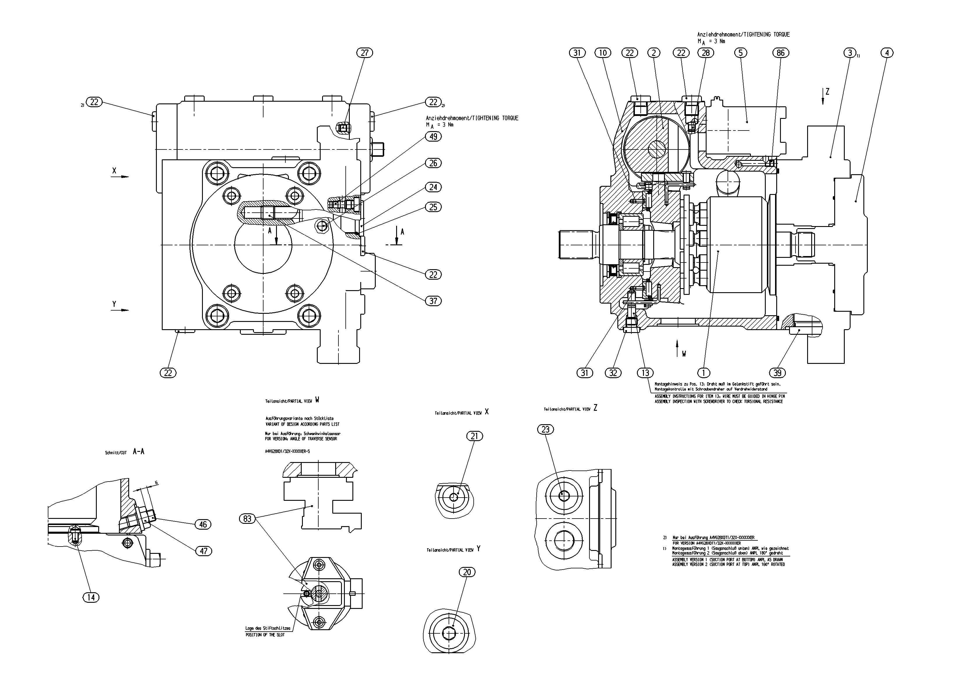 AXIAL-PISTON PUMP — Drawing