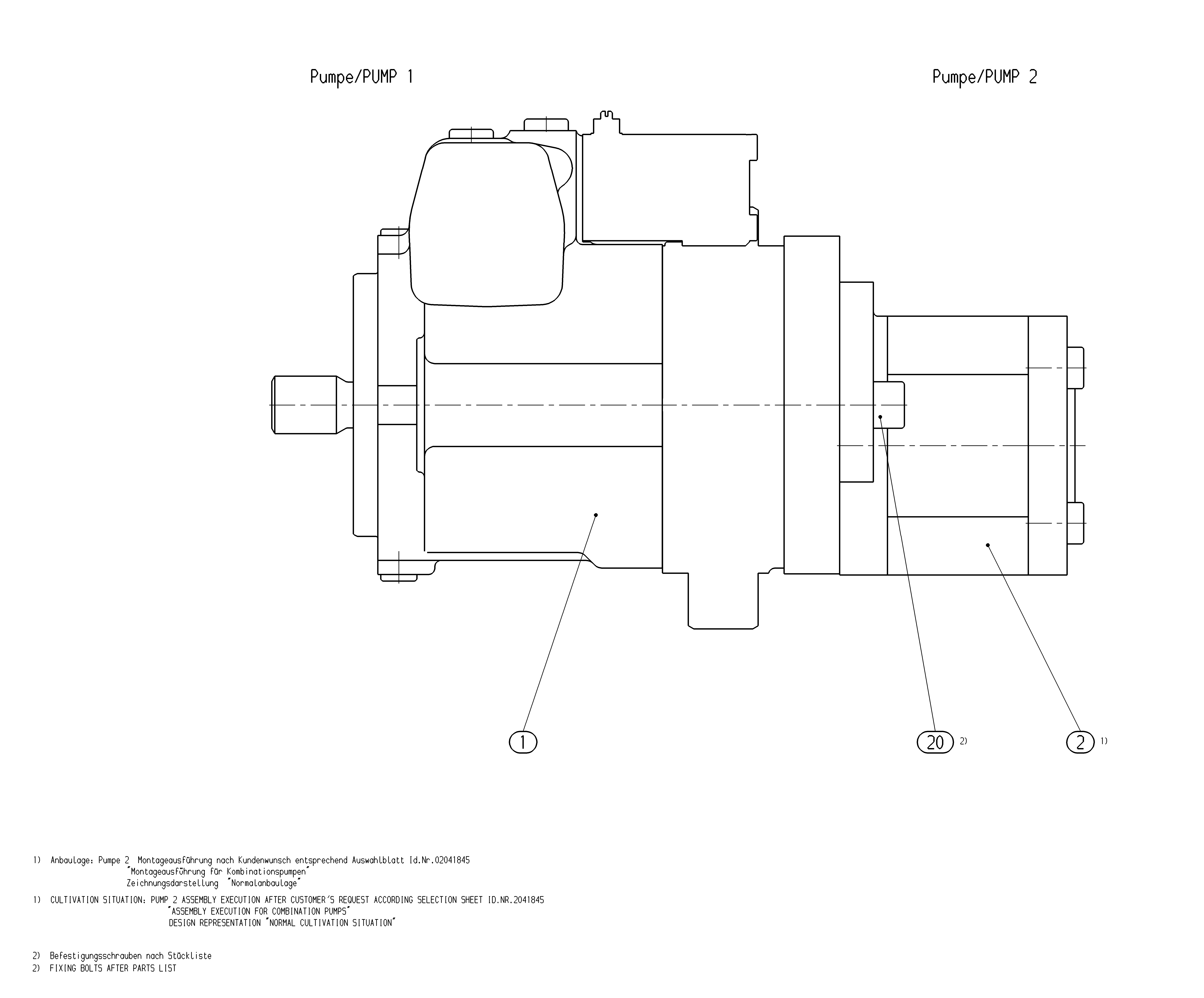 A10VG45EP21/10R-NSC10F014D-S+AZPF-11 — Drawing