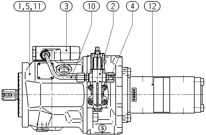 A A10V O 45 DFLR/31R-VSC62G88 -SO 52 — Drawing