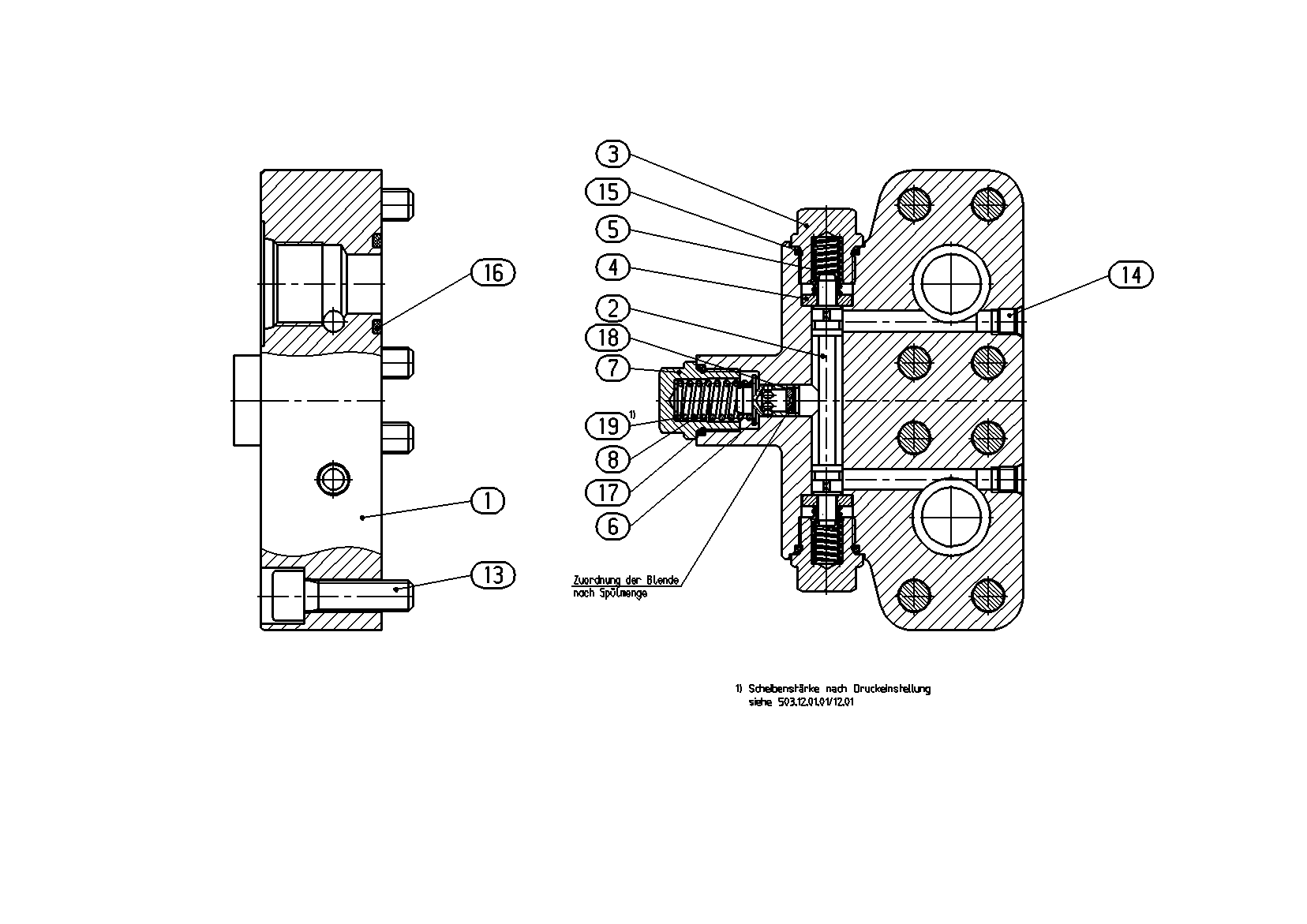 FLUSH/BOOST PRESSURE VALVE — Drawing