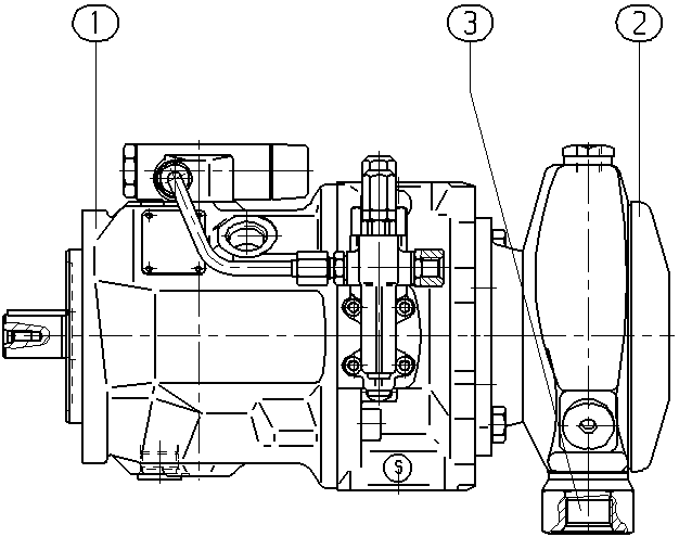 A AA10VSO 45 DFLR/31R-PKC62H00 — Drawing
