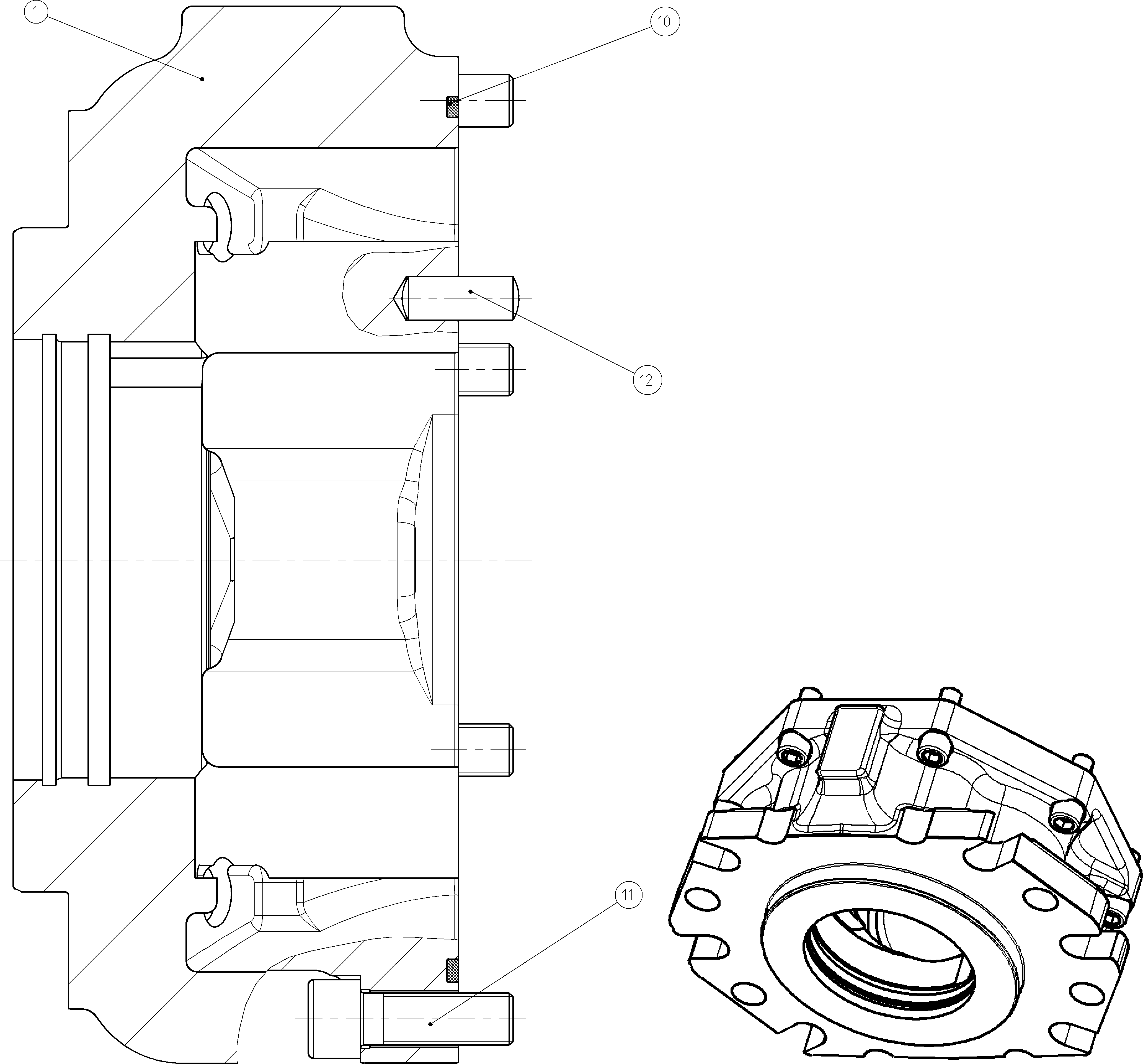 BEARING FLANGE — Drawing