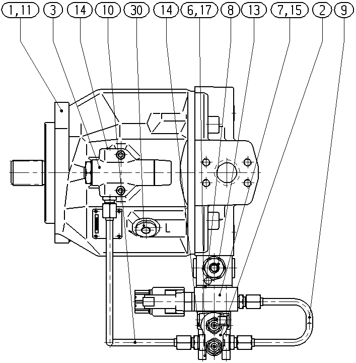 AH A10V O 74 DFLR/31R-VSC42N00P -S2704 — Drawing