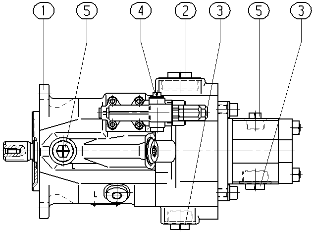 AL A10V O 45 DFR1/52L-VSCXXH00 CNH-S1640 — Drawing