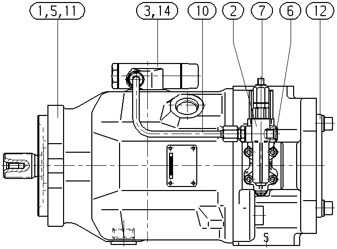 AXIAL-PISTON PUMP — Drawing